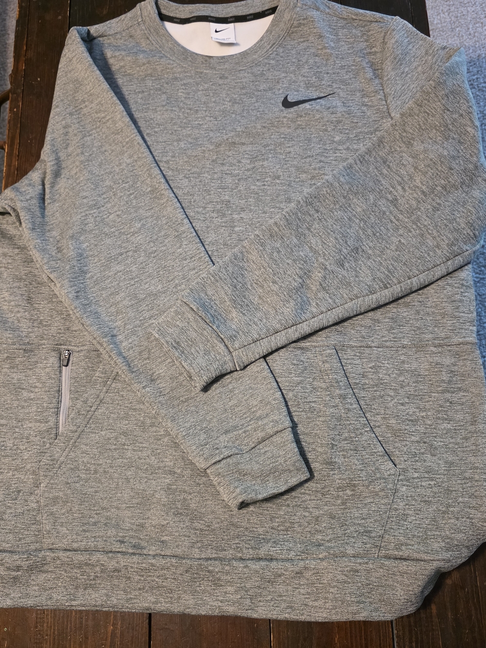 Nike Grey Dri-FIT Crewneck Sweatshirt